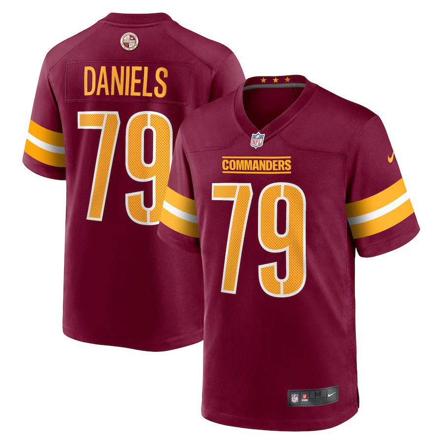 Men Washington Commanders #79 Braeden Daniels Nike Burgundy Team Game NFL Jersey->washington commanders->NFL Jersey